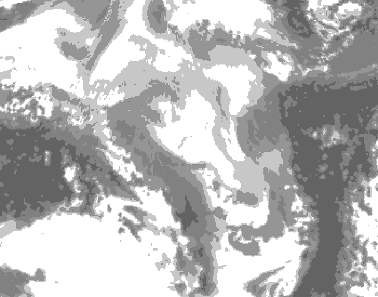GDPS total cloud 186 hour forecast chart for Canada based on 2026/03/10 0000Z data