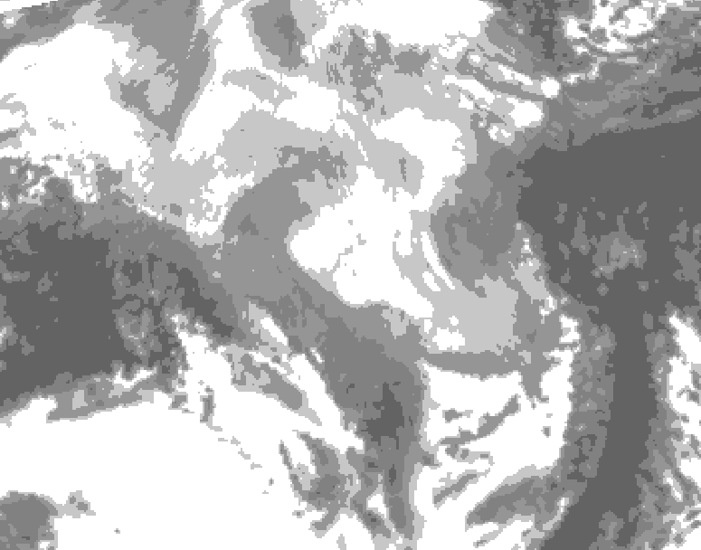 GDPS total cloud 192 hour forecast chart for Canada based on 2026/03/10 0000Z data