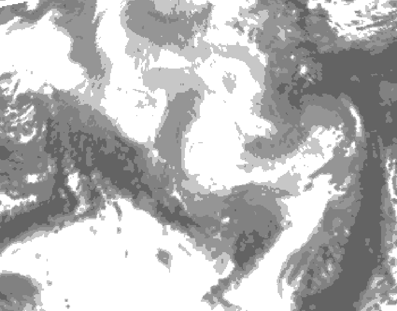 GDPS total cloud 204 hour forecast chart for Canada based on 2026/03/10 0000Z data