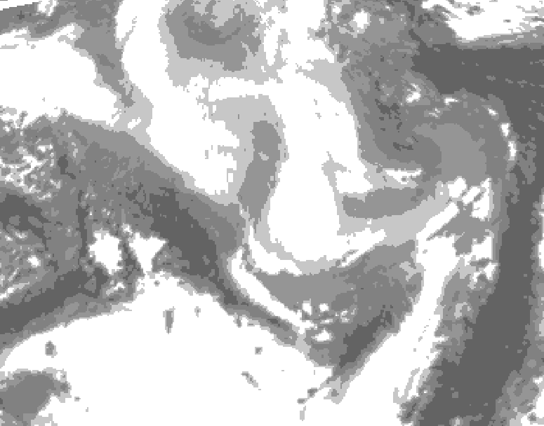 GDPS total cloud 210 hour forecast chart for Canada based on 2026/03/10 0000Z data
