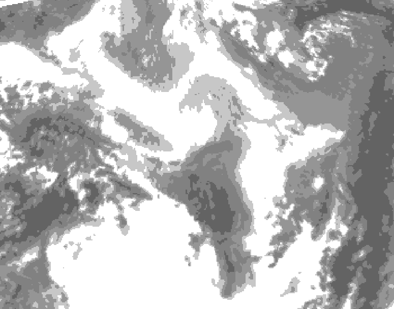 GDPS total cloud 228 hour forecast chart for Canada based on 2026/03/10 0000Z data
