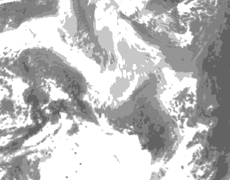 GDPS total cloud 240 hour forecast chart for Canada based on 2026/03/10 0000Z data