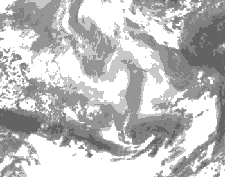 GDPS total cloud 084 hour forecast chart for Canada based on 2026/03/10 1200Z data