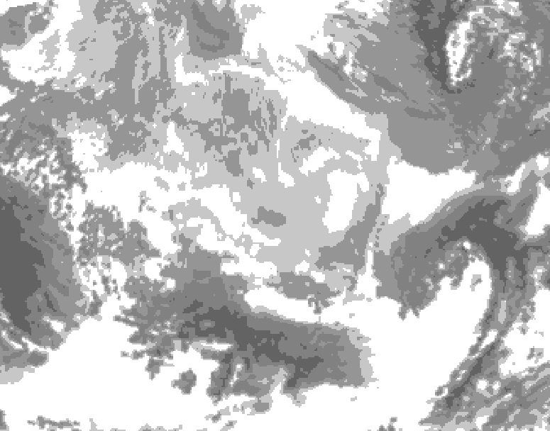 GDPS total cloud 108 hour forecast chart for Canada based on 2026/03/10 1200Z data