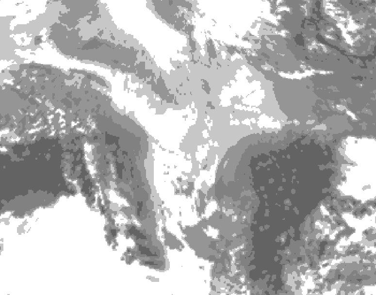 GDPS total cloud 156 hour forecast chart for Canada based on 2026/03/10 1200Z data