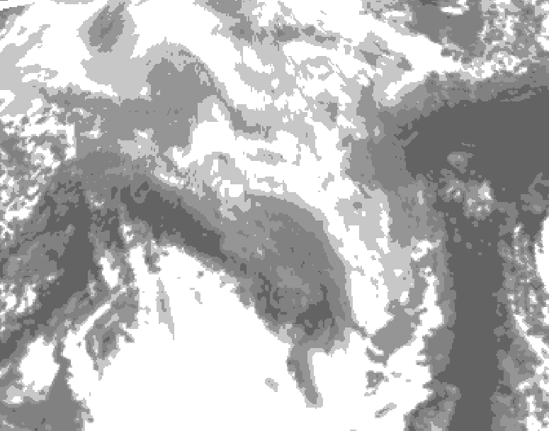 GDPS total cloud 192 hour forecast chart for Canada based on 2026/03/10 1200Z data