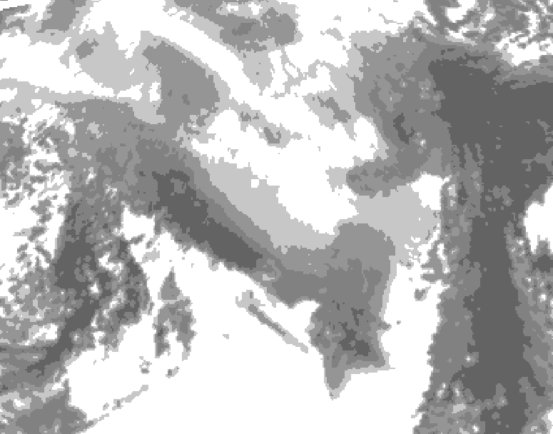 GDPS total cloud 204 hour forecast chart for Canada based on 2026/03/10 1200Z data