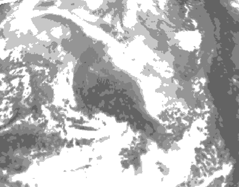 GDPS total cloud 228 hour forecast chart for Canada based on 2026/03/10 1200Z data