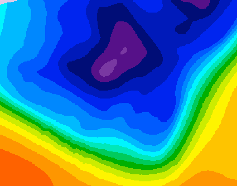 GDPS 500 millibar geopotential height 030 hour forecast chart for Canada based on 2026/03/11 1200Z data