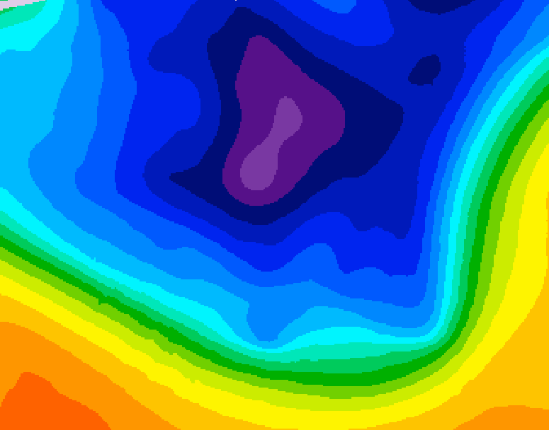 GDPS 500 millibar geopotential height 042 hour forecast chart for Canada based on 2026/03/11 1200Z data