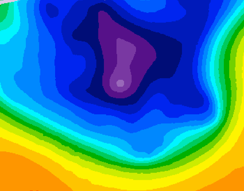 GDPS 500 millibar geopotential height 054 hour forecast chart for Canada based on 2026/03/11 1200Z data