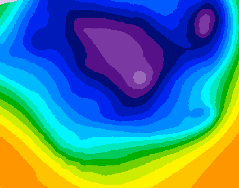 GDPS 500 millibar geopotential height 084 hour forecast chart for Canada based on 2026/03/11 1200Z data