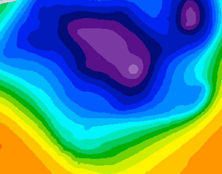 GDPS 500 millibar geopotential height 090 hour forecast chart for Canada based on 2026/03/11 1200Z data