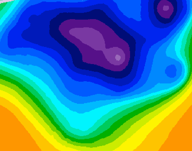 GDPS 500 millibar geopotential height 096 hour forecast chart for Canada based on 2026/03/11 1200Z data