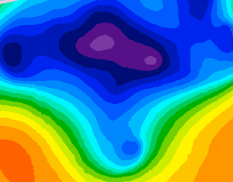 GDPS 500 millibar geopotential height 114 hour forecast chart for Canada based on 2026/03/11 1200Z data