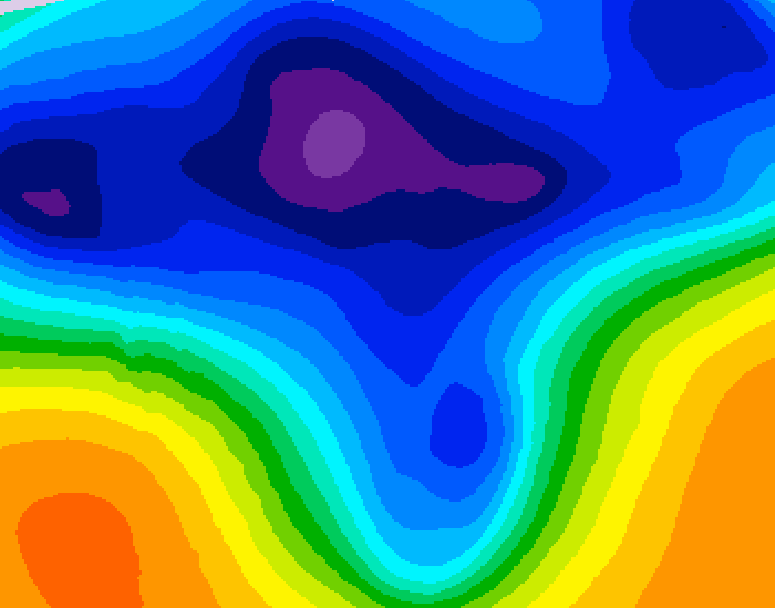 GDPS 500 millibar geopotential height 126 hour forecast chart for Canada based on 2026/03/11 1200Z data