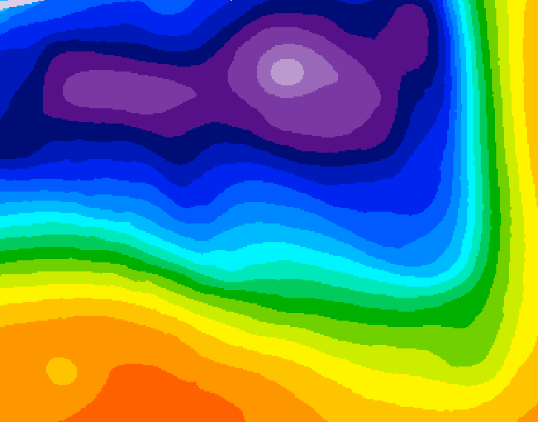 GDPS 500 millibar geopotential height 198 hour forecast chart for Canada based on 2026/03/11 1200Z data