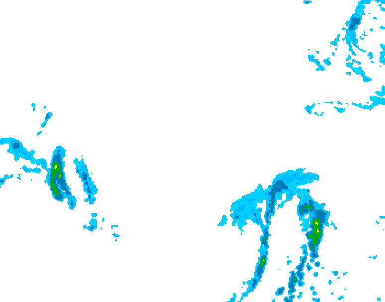GDPS precipitation 132 hour forecast chart for Canada based on 2026/03/11 0000Z data