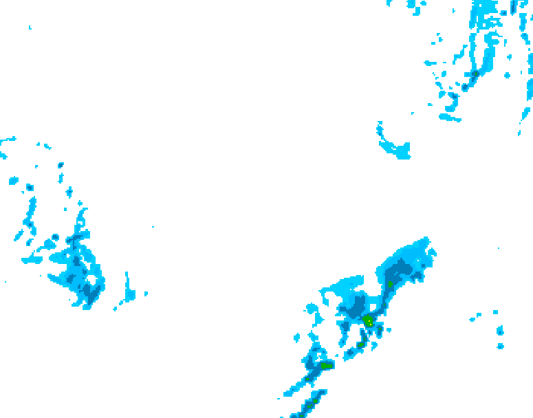 GDPS precipitation 006 hour forecast chart for Canada based on 2026/03/11 1200Z data