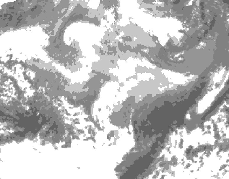 GDPS total cloud 024 hour forecast chart for Canada based on 2026/03/11 0000Z data