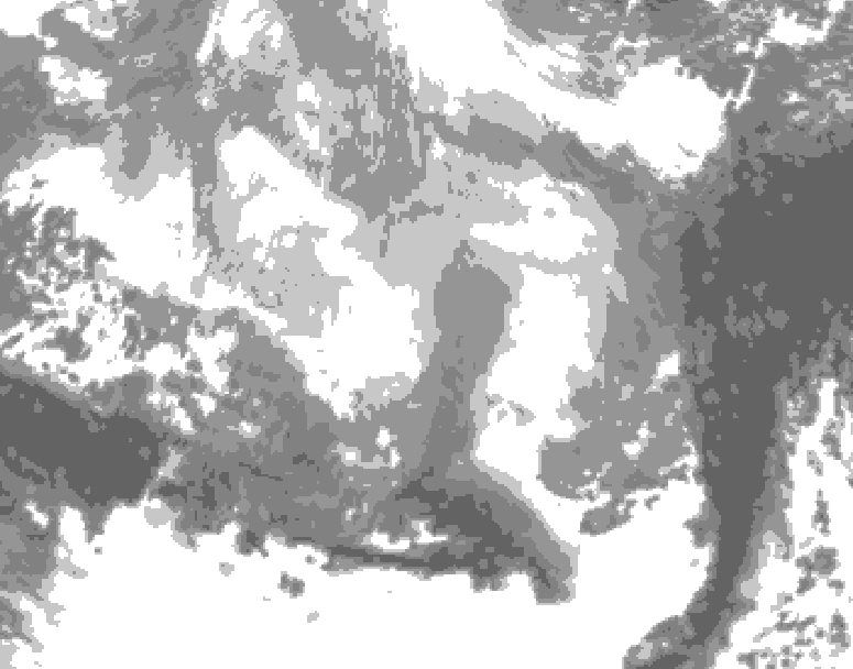 GDPS total cloud 054 hour forecast chart for Canada based on 2026/03/11 0000Z data