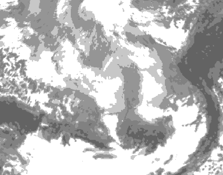 GDPS total cloud 066 hour forecast chart for Canada based on 2026/03/11 0000Z data