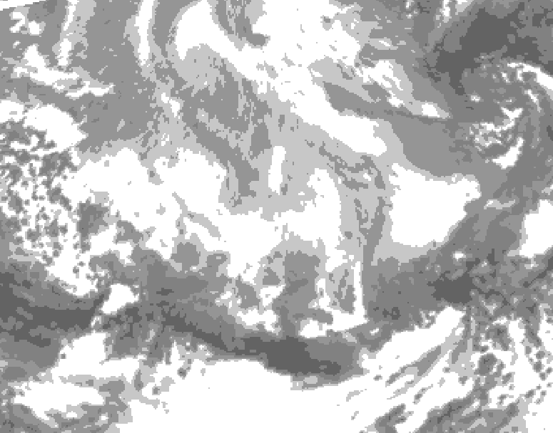 GDPS total cloud 084 hour forecast chart for Canada based on 2026/03/11 0000Z data