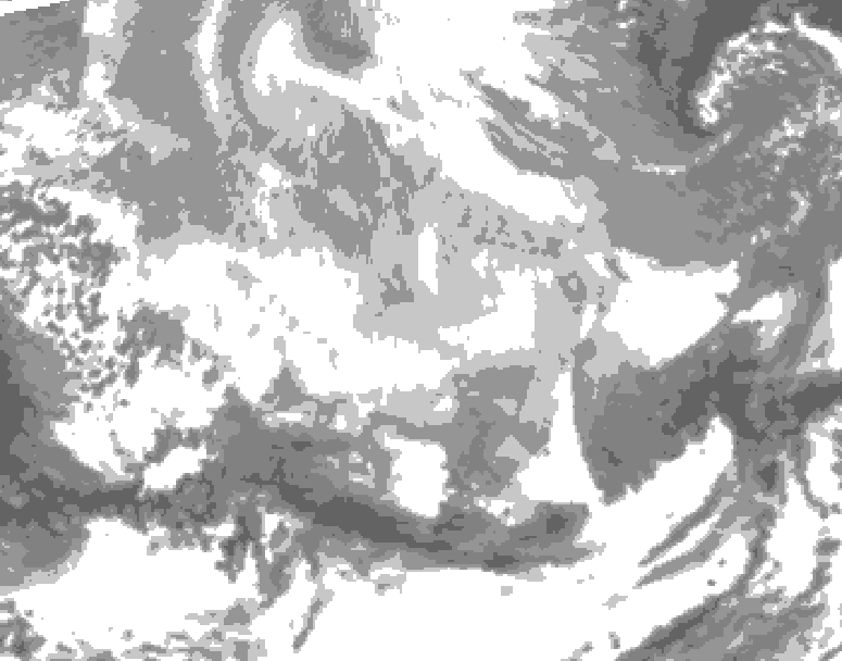 GDPS total cloud 090 hour forecast chart for Canada based on 2026/03/11 0000Z data