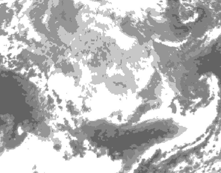 GDPS total cloud 108 hour forecast chart for Canada based on 2026/03/11 0000Z data