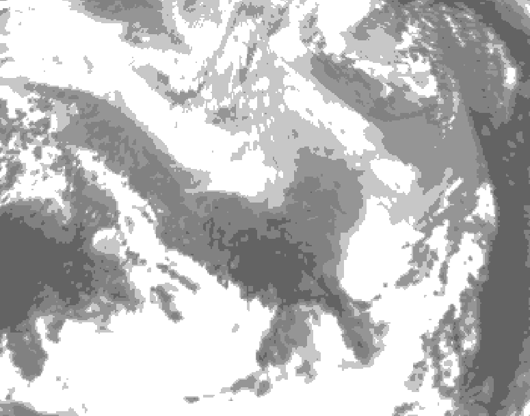 GDPS total cloud 210 hour forecast chart for Canada based on 2026/03/11 0000Z data