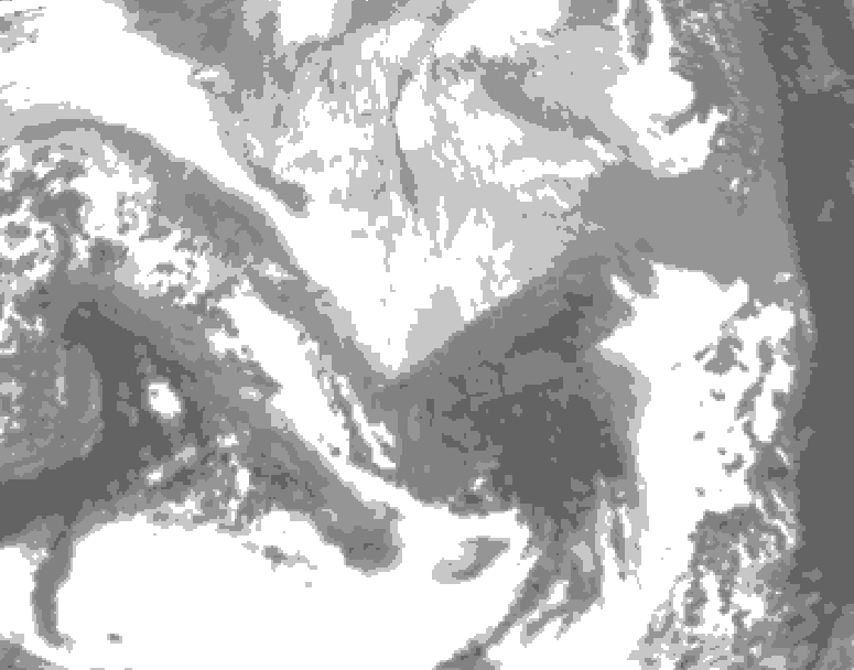 GDPS total cloud 222 hour forecast chart for Canada based on 2026/03/11 0000Z data