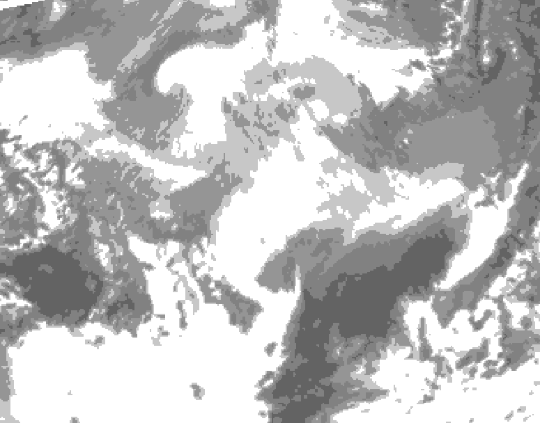 GDPS total cloud 006 hour forecast chart for Canada based on 2026/03/11 1200Z data