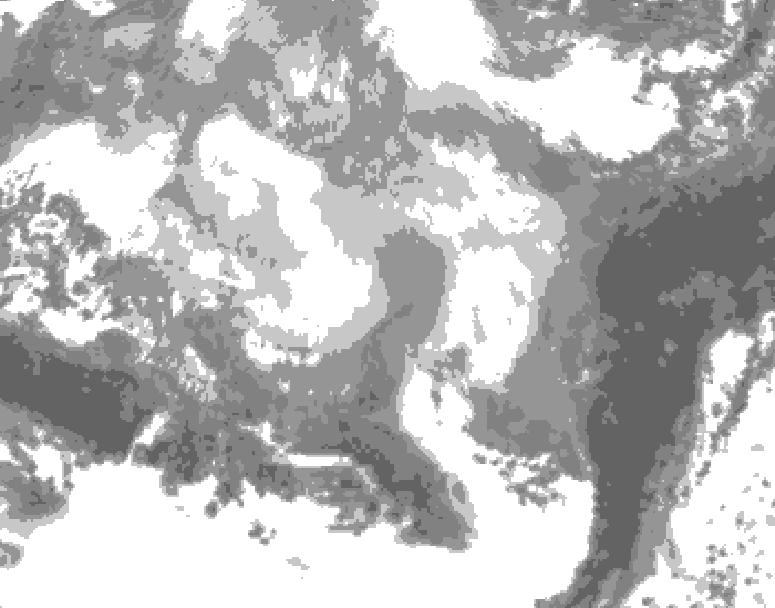 GDPS total cloud 036 hour forecast chart for Canada based on 2026/03/11 1200Z data