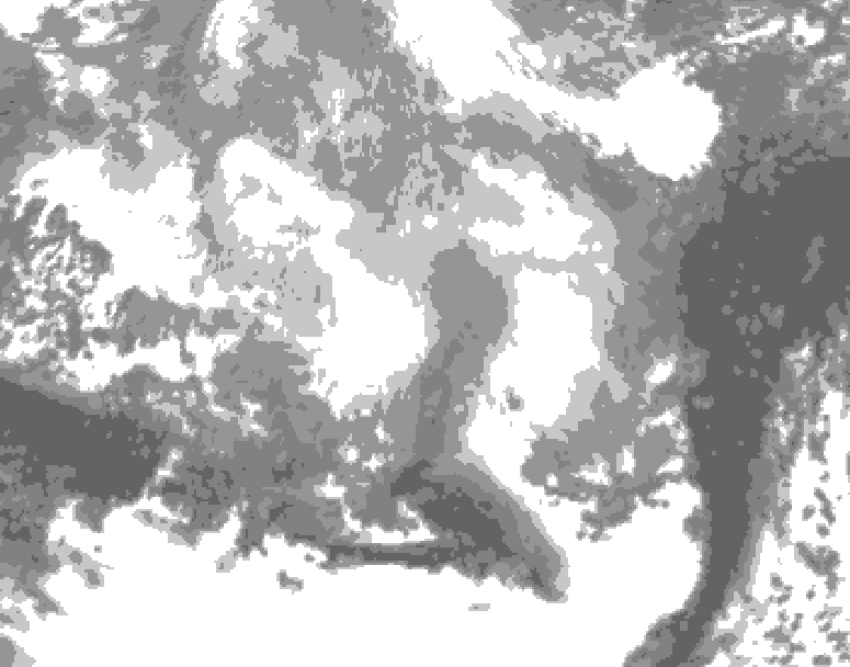 GDPS total cloud 042 hour forecast chart for Canada based on 2026/03/11 1200Z data