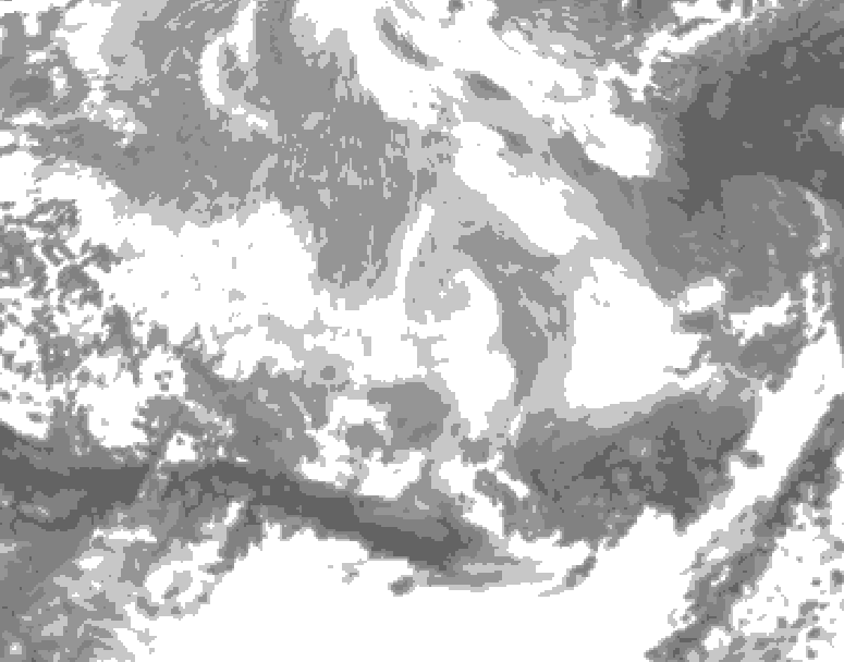 GDPS total cloud 066 hour forecast chart for Canada based on 2026/03/11 1200Z data