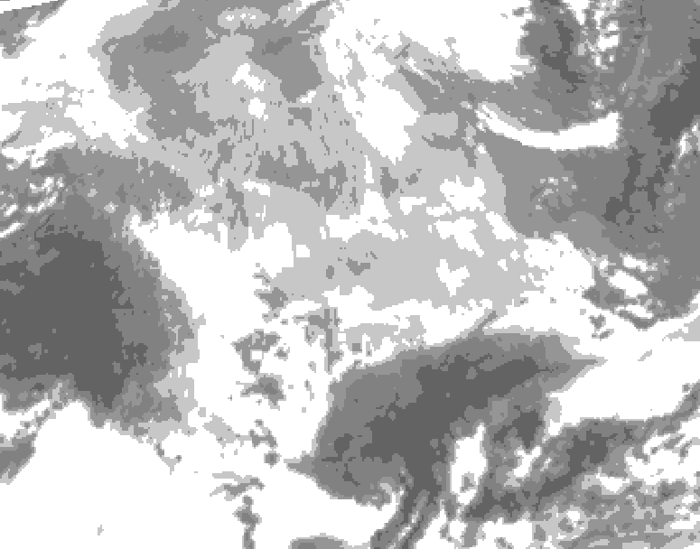 GDPS total cloud 108 hour forecast chart for Canada based on 2026/03/11 1200Z data
