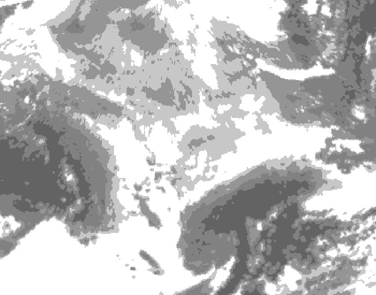 GDPS total cloud 114 hour forecast chart for Canada based on 2026/03/11 1200Z data