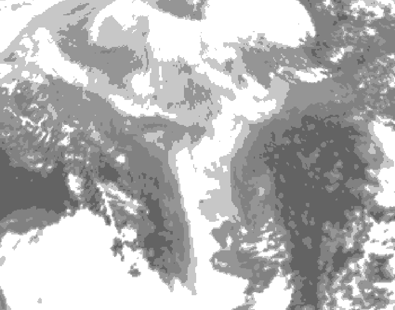 GDPS total cloud 138 hour forecast chart for Canada based on 2026/03/11 1200Z data