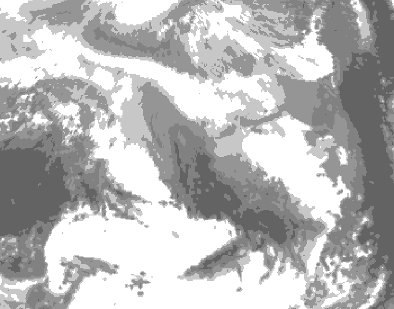 GDPS total cloud 204 hour forecast chart for Canada based on 2026/03/11 1200Z data