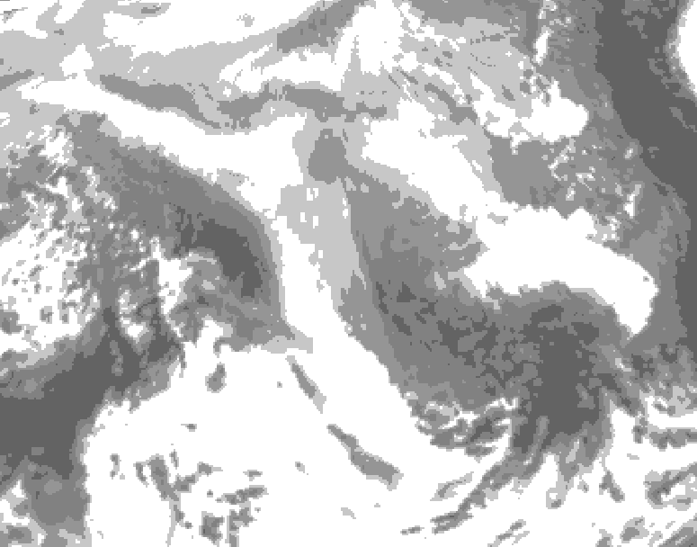 GDPS total cloud 228 hour forecast chart for Canada based on 2026/03/11 1200Z data