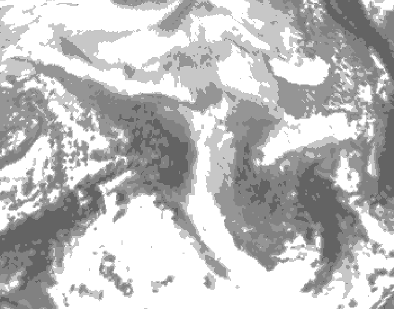 GDPS total cloud 240 hour forecast chart for Canada based on 2026/03/11 1200Z data