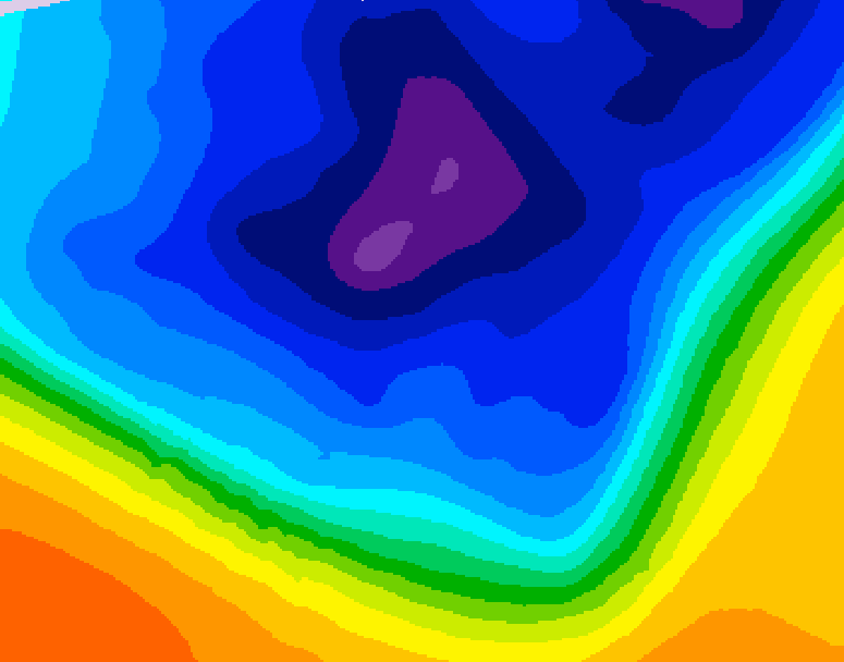 GDPS 500 millibar geopotential height 018 hour forecast chart for Canada based on 2026/03/12 0000Z data