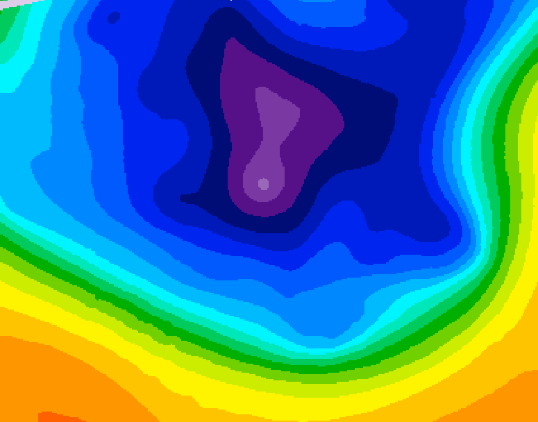 GDPS 500 millibar geopotential height 042 hour forecast chart for Canada based on 2026/03/12 0000Z data
