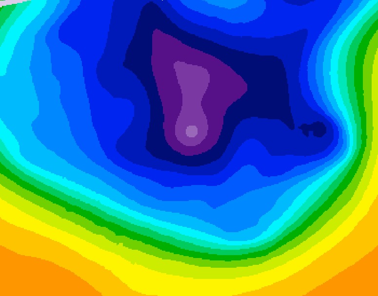 GDPS 500 millibar geopotential height 048 hour forecast chart for Canada based on 2026/03/12 0000Z data