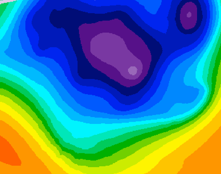 GDPS 500 millibar geopotential height 078 hour forecast chart for Canada based on 2026/03/12 0000Z data