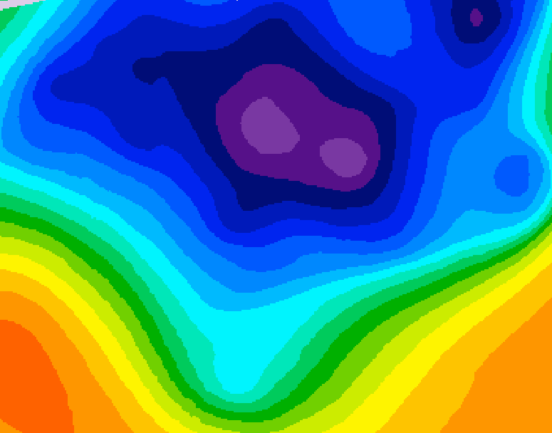 GDPS 500 millibar geopotential height 090 hour forecast chart for Canada based on 2026/03/12 0000Z data