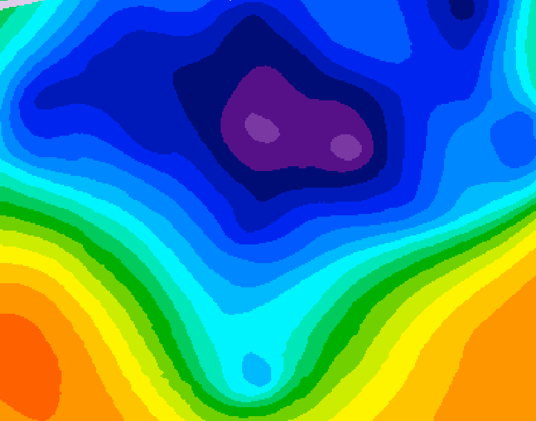 GDPS 500 millibar geopotential height 096 hour forecast chart for Canada based on 2026/03/12 0000Z data