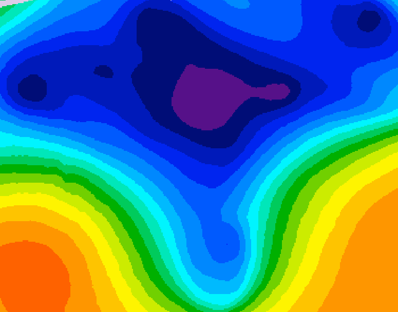 GDPS 500 millibar geopotential height 114 hour forecast chart for Canada based on 2026/03/12 0000Z data