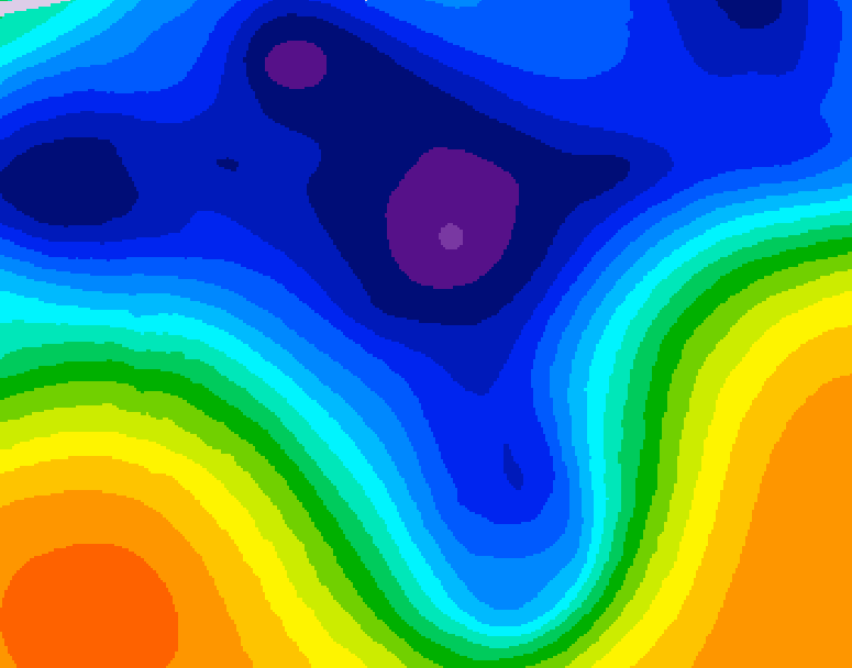 GDPS 500 millibar geopotential height 126 hour forecast chart for Canada based on 2026/03/12 0000Z data