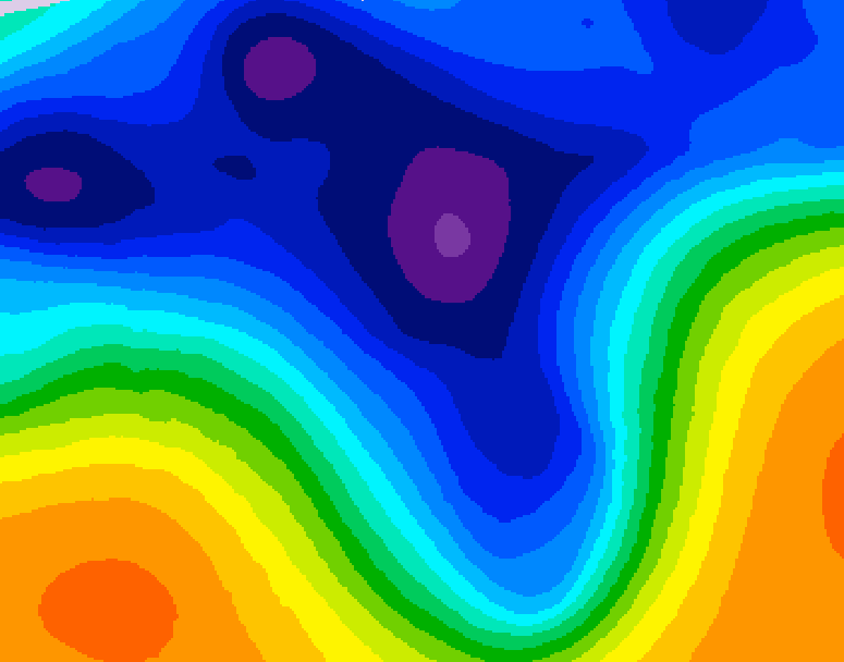 GDPS 500 millibar geopotential height 132 hour forecast chart for Canada based on 2026/03/12 0000Z data